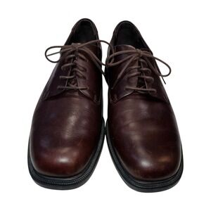 Rockport Mahogany Brown Leather Lace Up Loafers Men's Size 10.5 Career